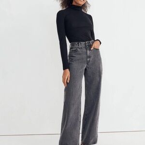 Madewell Charcoal Wide-Leg Women's Jeans